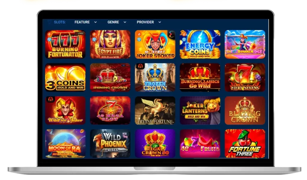 Slots and online games Mostbet